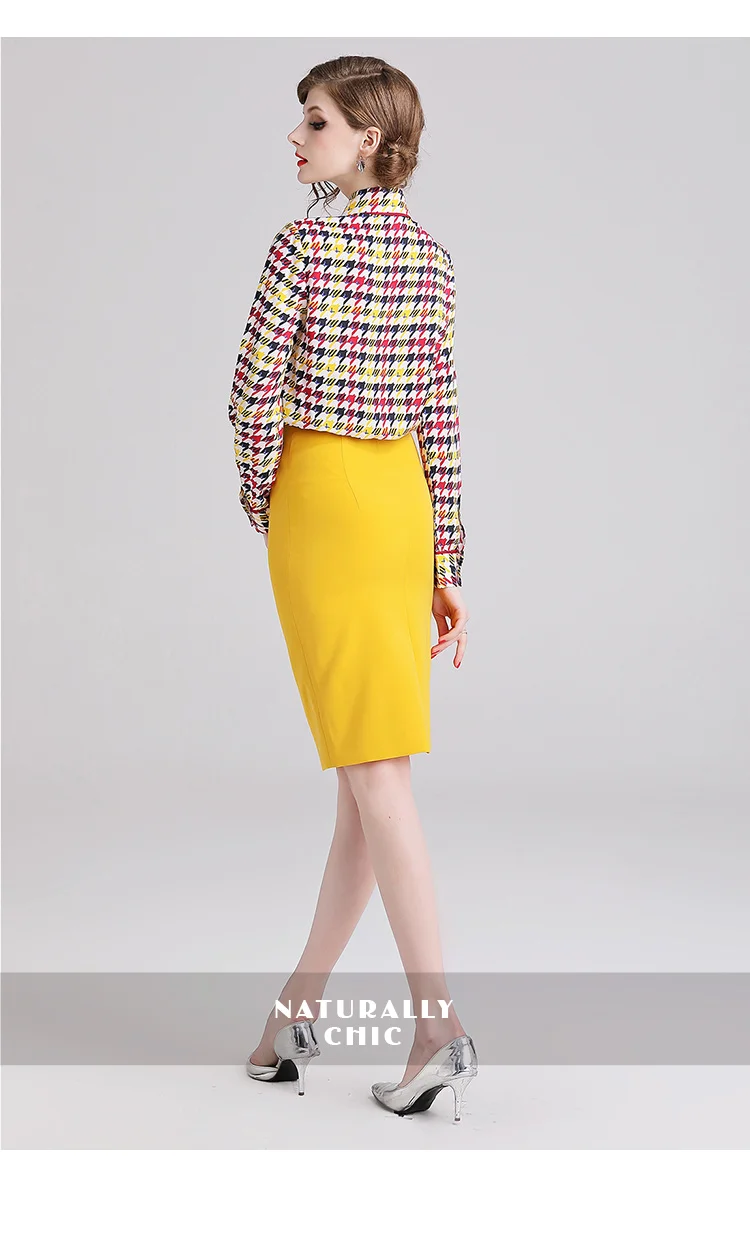 2019 New Spring Fashion Women Shirt Plaid Printed Runway Full Sleeve Peter Pan Collar Bow Blouse Office Lady Work Shirt Clothing
2019 New Spring Fashion Women Shirt Plaid Printed Runway Full Sleeve Peter Pan Collar Bow Blouse Office Lady Work Shirt Clothing