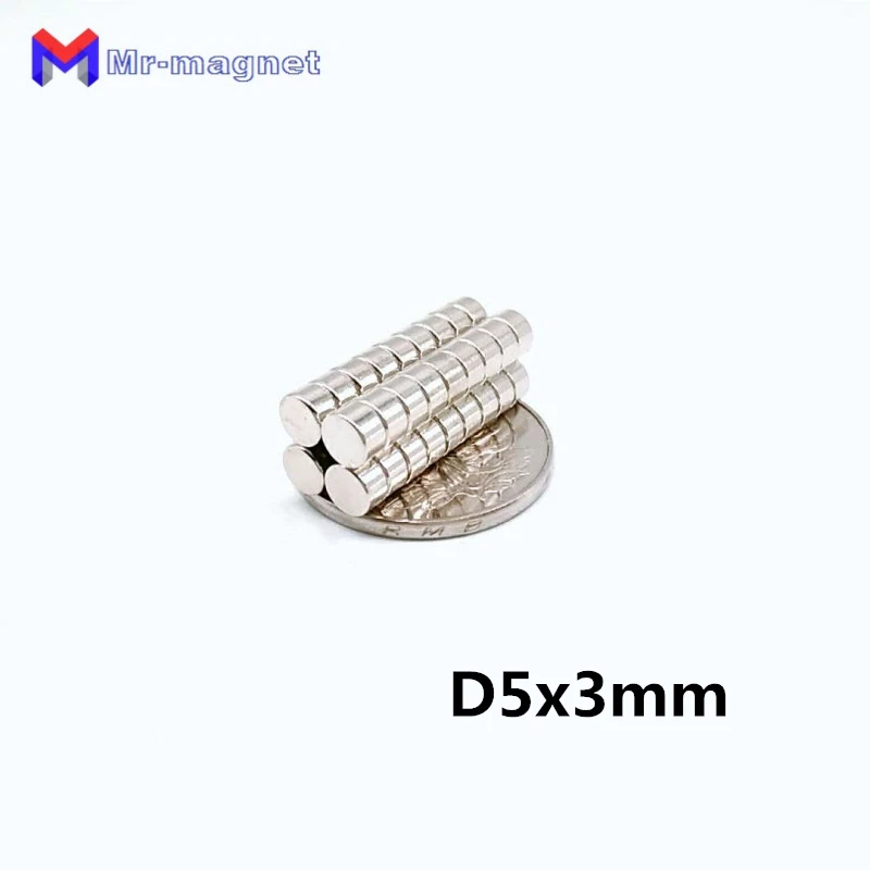 Mr. Magnet 1000pcs 5x3mm High Quality magnet 5x3 neo neodymium magnets D5x3, 5*3 permanent magnet D5*3mm grade N35
Mr. Magnet 1000pcs 5x3mm High Quality magnet 5x3 neo neodymium magnets D5x3, 5*3 permanent magnet D5*3mm grade N35