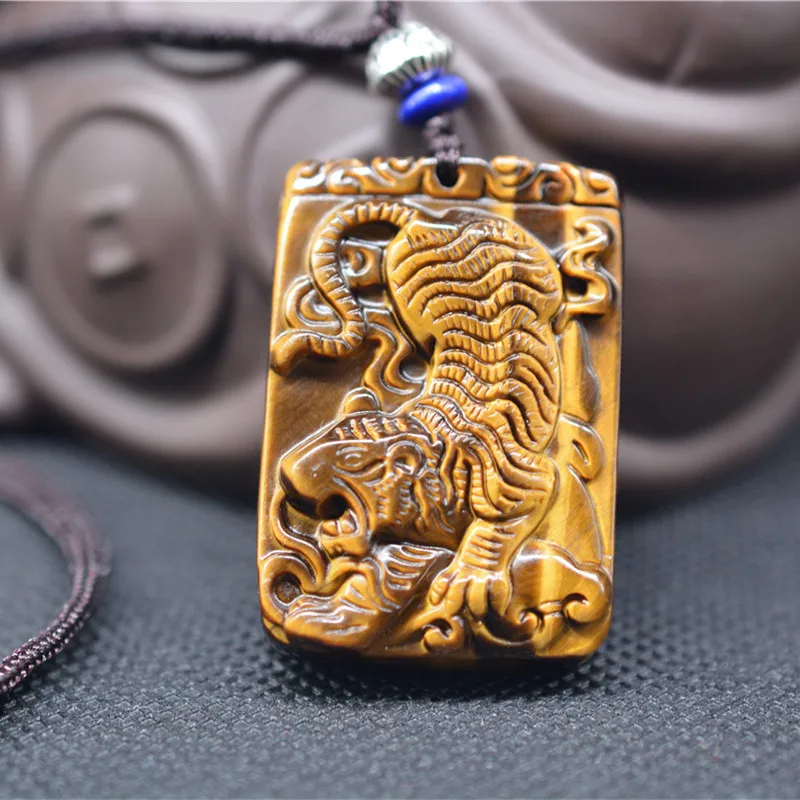 Natural Tiger Eye Tiger Necklace Pendant Jades Pendant Transfer Lucky Jewelry With Chain
Natural Tiger Eye Tiger Necklace Pendant Jades Pendant Transfer Lucky Jewelry With Chain
