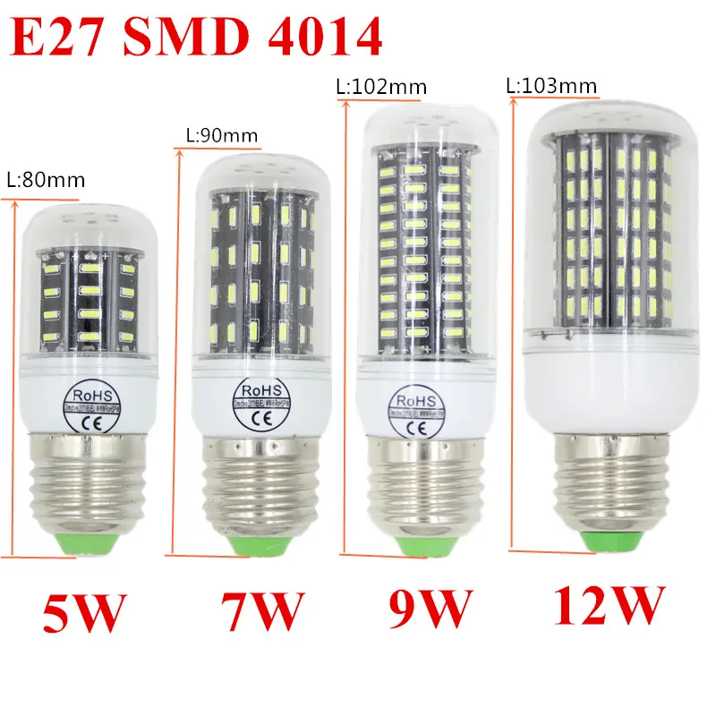 10pcs Hight power LED lamp corn Bulb 5W 7W 9W 12W SMD4014 E27/E14 LED light 360 degrees Beam Angle spotlight lamps bulb
10pcs Hight power LED lamp corn Bulb 5W 7W 9W 12W SMD4014 E27/E14 LED light 360 degrees Beam Angle spotlight lamps bulb