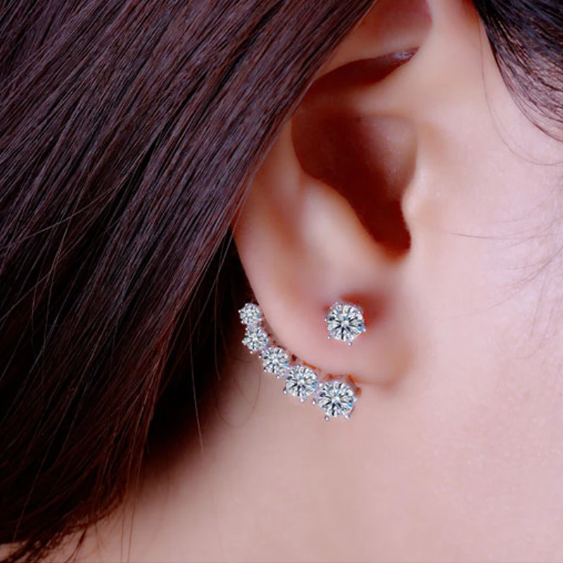 Double Use Fashionable 925 Sterling Silver Sparkling Cubic Zirconia Crystal Bead Stud Earrings For Women Wedding Bijoux
Double Use Fashionable 925 Sterling Silver Sparkling Cubic Zirconia Crystal Bead Stud Earrings For Women Wedding Bijoux