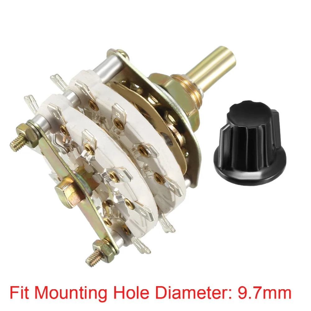 uxcell 5/6/12/18/20pins 1/2 Deck Band Channel Rotary Switch Selector 4P4T 3P3T 1P4T 2P8T 1P5T with Knob Used on Radio TV
uxcell 5/6/12/18/20pins 1/2 Deck Band Channel Rotary Switch Selector 4P4T 3P3T 1P4T 2P8T 1P5T with Knob Used on Radio TV