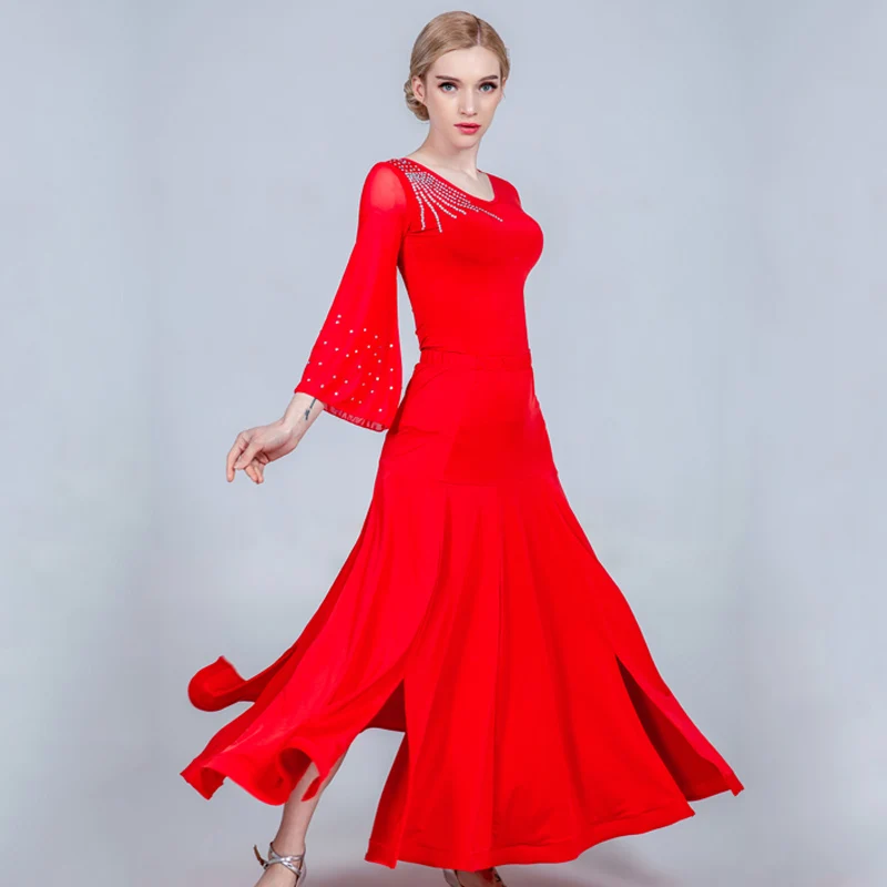 Red Standard Dance Dress For Women Costumes Long Dress Suit Rhinestone Waltz Dress Ballroom Dance Ballroom Dance wear BL1729
Red Standard Dance Dress For Women Costumes Long Dress Suit Rhinestone Waltz Dress Ballroom Dance Ballroom Dance wear BL1729