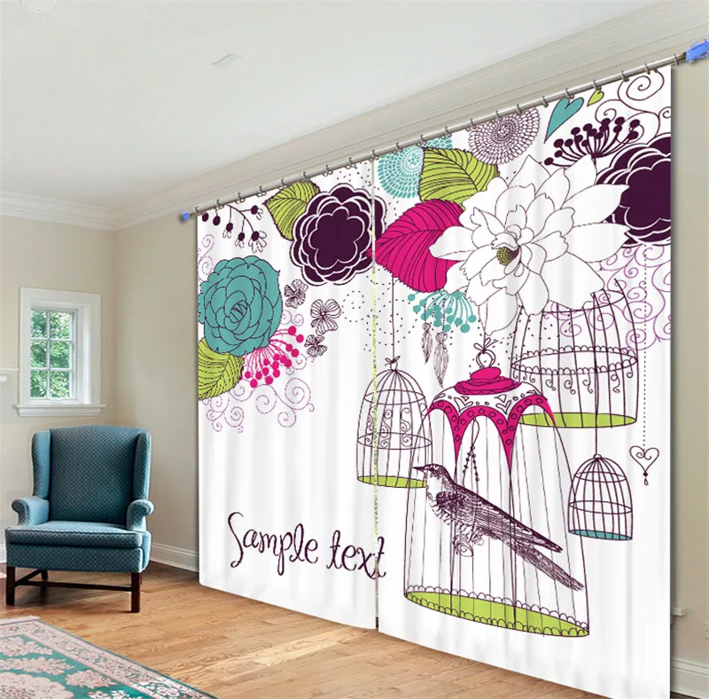 Kitchen Curtains Luxury Blackout 3D Window Curtains For Living Room kids Bedroom Drapes cortinas Rideaux Customized size Cage
Kitchen Curtains Luxury Blackout 3D Window Curtains For Living Room kids Bedroom Drapes cortinas Rideaux Customized size Cage