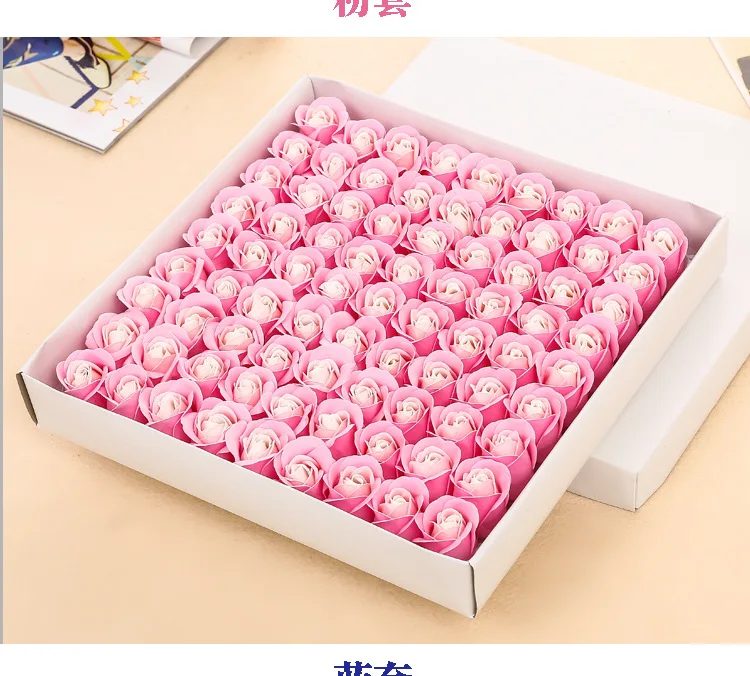 81pcs Rose Soap 3Layer Flower DIY for Holiday Wedding Christmas Gift Flower Head
81pcs Rose Soap 3Layer Flower DIY for Holiday Wedding Christmas Gift Flower Head