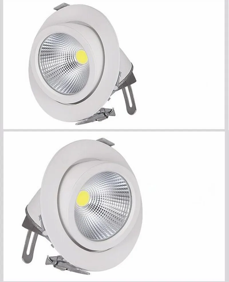 Super Bright 15W 20W 25W 30W 40W 50W COB LED Recessed Downlights Warm Cold White Adjustable LED Light 2 years Warranty