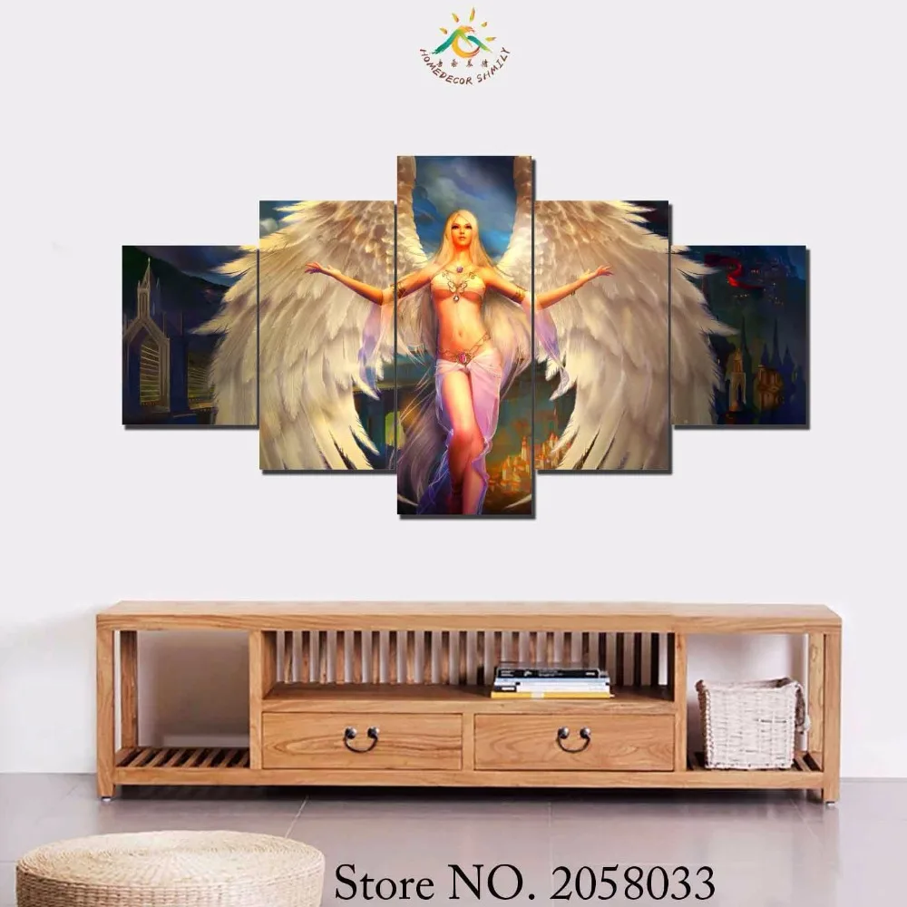 3-4-5 Pieces canvas prints Angel Wings Girl Wall Art Canvas Painting Art Print Picture Frame Modern Pictures for Living Room
3-4-5 Pieces canvas prints Angel Wings Girl Wall Art Canvas Painting Art Print Picture Frame Modern Pictures for Living Room