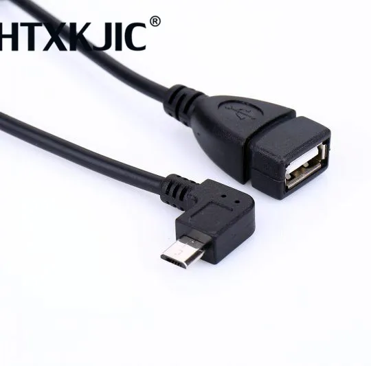 Новейший OTG кабель адаптер Micro USB 2 0 папа к Женский 90 градусов правый угловой