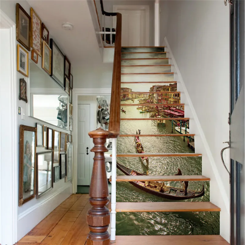 ECO-friendly PVC DIY Grand Canal pattern wall sticker Creative Landscape Stairway sticker Bedroom Living room wall decoration
ECO-friendly PVC DIY Grand Canal pattern wall sticker Creative Landscape Stairway sticker Bedroom Living room wall decoration
