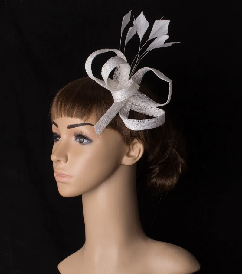 Cute Sinamay Fascinator Headwear Fashion Feather Flower Wedding Party Show Hair Accessories Cocktail Occasion Headpiece MYQ098
Cute Sinamay Fascinator Headwear Fashion Feather Flower Wedding Party Show Hair Accessories Cocktail Occasion Headpiece MYQ098