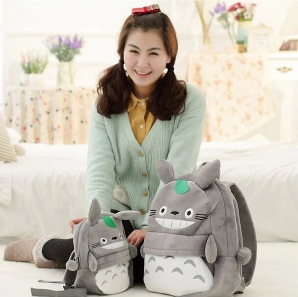 1 шт. 25 см Новое поступление плюшевый рюкзак Totoro милая мягкая школьная сумка для