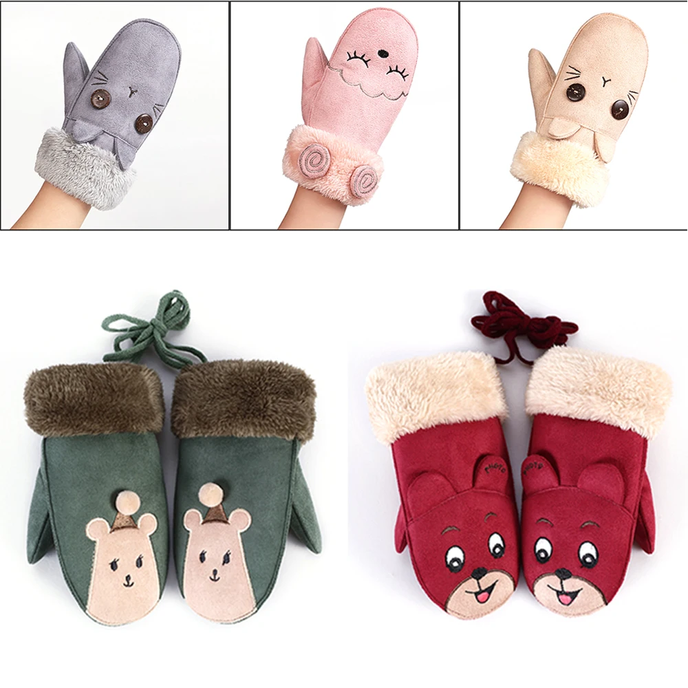 Cartoon Lovely Children's Gloves Winter Bear Suede Thick Warm Soft Plush Suede Leather Glove Boy Girls Sheep Sports Play Mittens
Cartoon Lovely Children's Gloves Winter Bear Suede Thick Warm Soft Plush Suede Leather Glove Boy Girls Sheep Sports Play Mittens