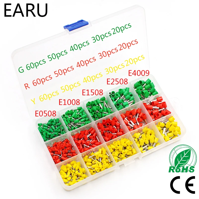 600pcs/lot 3 Colors 15 Types Tube insulating Terminals Connector CrimP Cord Pin End Cable Wire Bootlace Ferrules Kit 22~12AWG
600pcs/lot 3 Colors 15 Types Tube insulating Terminals Connector CrimP Cord Pin End Cable Wire Bootlace Ferrules Kit 22~12AWG