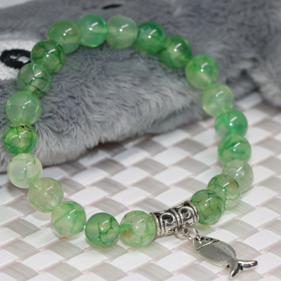 Semi-precious Stone Strand Bracelet Women 8mm Apple Green Popcorn Natural Agat Carnelian Onyx Round Beads Jewelry 7.5inch B2027
Semi-precious Stone Strand Bracelet Women 8mm Apple Green Popcorn Natural Agat Carnelian Onyx Round Beads Jewelry 7.5inch B2027