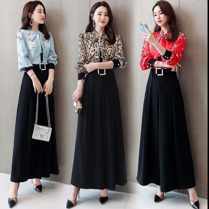 Spring Goddess 2 Piece Set Women Broad Legged Pantalon Taille Haute Femme Woman Suit Print Wide Leg Pants Conjunto Feminino
Spring Goddess 2 Piece Set Women Broad Legged Pantalon Taille Haute Femme Woman Suit Print Wide Leg Pants Conjunto Feminino