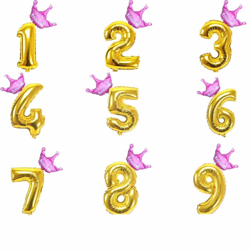 40 inch Gold Number figure foil Balloons 1 2 3 4 5 6 7 8 9 Years old kid boys girls Birthday Crown Foil Balloon Decoration favor
40 inch Gold Number figure foil Balloons 1 2 3 4 5 6 7 8 9 Years old kid boys girls Birthday Crown Foil Balloon Decoration favor