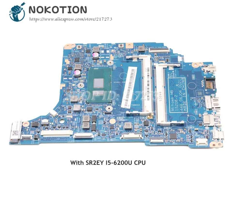 

NOKOTION NBG7C11001 NB.G7C11.001 For Acer aspire V3-372 V3-372T Laptop Motherboard 15208-2 448.06J04.0021 SR2EY I5-6200U CPU