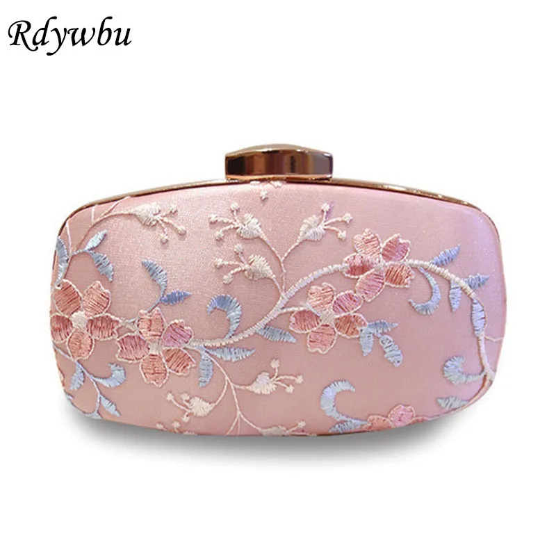 Rdywbu National Flowers Embroidery Evening Bag Women Fashion Pink Day Clutches Girls Party Wedding Chain Shoulder Bag B125
Rdywbu National Flowers Embroidery Evening Bag Women Fashion Pink Day Clutches Girls Party Wedding Chain Shoulder Bag B125