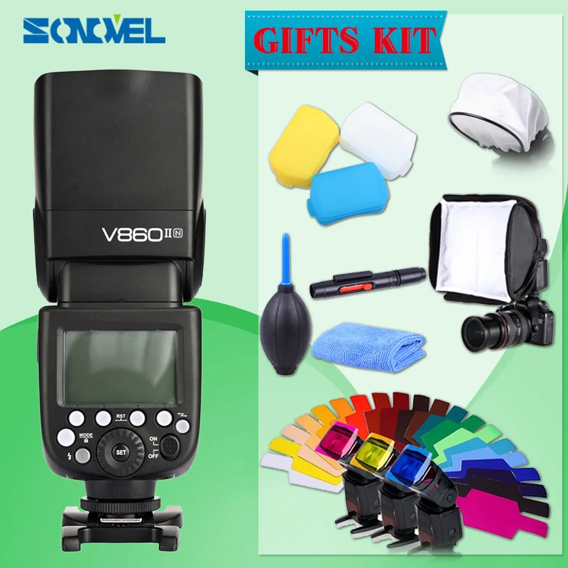 Godox V860II Camera Speedlite 2.4G 1/8000s with 2000mAh Li-on Battery Wireless Flash light for Nikon DSLR D800 D700 D7100 D5200
Godox V860II Camera Speedlite 2.4G 1/8000s with 2000mAh Li-on Battery Wireless Flash light for Nikon DSLR D800 D700 D7100 D5200