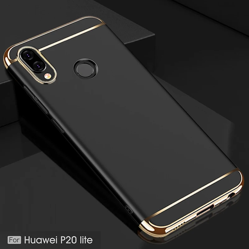 YUETUO luxury hard plastic phone back etui coque cover case for huawei p20 lite p20lite p 20 nova 3e black accessories | Мобильные