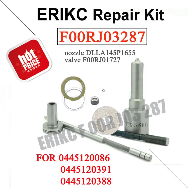ERIKC CRIN Overhaul Kit F00RJ03287 Genuine Fuel Injector Spare Parts Nozzle DLLA145P1655 Valve F00RJ01727 for WEICHAI WD10 WP10
ERIKC CRIN Overhaul Kit F00RJ03287 Genuine Fuel Injector Spare Parts Nozzle DLLA145P1655 Valve F00RJ01727 for WEICHAI WD10 WP10