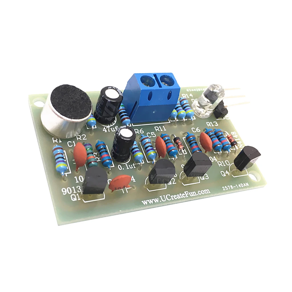 DIY Electronic Kit - Green Sound Activated Hand Clap Latch Switch LED Suite DIY Sound activated hand clap latch switch LED kit
DIY Electronic Kit - Green Sound Activated Hand Clap Latch Switch LED Suite DIY Sound activated hand clap latch switch LED kit