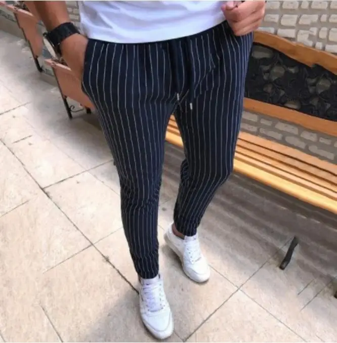 New Teens Striped Pencil Pants Mens Fashion Casual Striped Trousers Male Streetwear Fashion Breathable Trousers
New Teens Striped Pencil Pants Mens Fashion Casual Striped Trousers Male Streetwear Fashion Breathable Trousers