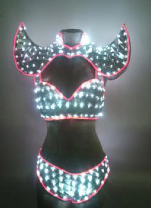 EL Products Sexy girl LED bikini robot suit LED Luminous robot costume performance illuminated dress luminous light clothing
EL Products Sexy girl LED bikini robot suit LED Luminous robot costume performance illuminated dress luminous light clothing