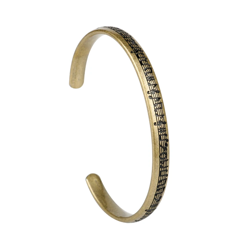 Unique Vintage Gold Musical Notes Open Bracelets Male Women Bracelet Boy & Girl Fashion Jewelry For Music Lover Singer Gift
Unique Vintage Gold Musical Notes Open Bracelets Male Women Bracelet Boy & Girl Fashion Jewelry For Music Lover Singer Gift