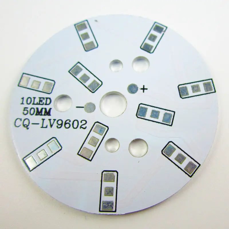 

5W 50mm led lamp heatsink pcb, 5 Series 2 Parallel smd 5630 smd5730 Aluminum Base plate Without LEDs for LED bulbs diy
