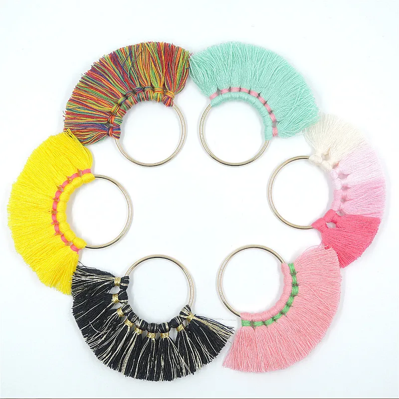10pcs/lot Wholesale Charms 50MM Cotton Tassel with Gold Jump Ring DIY ornament Jewellry Making Embellish Fan Tassel for Earrings
10pcs/lot Wholesale Charms 50MM Cotton Tassel with Gold Jump Ring DIY ornament Jewellry Making Embellish Fan Tassel for Earrings