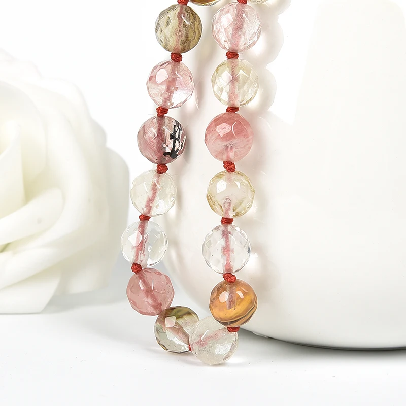 The Some Like it Hot watermelon red 10 mm Watermelon jas- per necklace. Pink and delicate semiprecious
The Some Like it Hot watermelon red 10 mm Watermelon jas- per necklace. Pink and delicate semiprecious