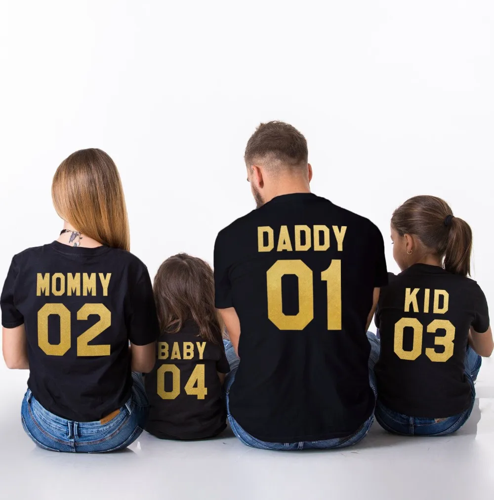 Одинаковая одежда для всей семьи Лидер продаж 2017 хлопковая футболка футболки