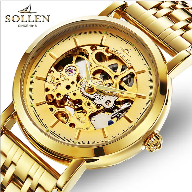 Fashion Cool Skeleton Men Mechanical Watches Self-winding Hollow Wrist watch Gold Plated Full Steel Wrist watch Leather Relogios
Fashion Cool Skeleton Men Mechanical Watches Self-winding Hollow Wrist watch Gold Plated Full Steel Wrist watch Leather Relogios