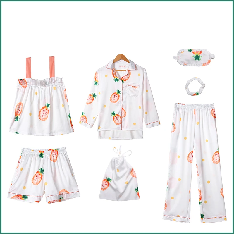7 Pcs/Set Ladies Pyjama Set 2019 Pajamas 7 Pieces for Women Nightwear Sleep Clothes Suit Sweet Home Negligee Sleepwear Pajamas
7 Pcs/Set Ladies Pyjama Set 2019 Pajamas 7 Pieces for Women Nightwear Sleep Clothes Suit Sweet Home Negligee Sleepwear Pajamas