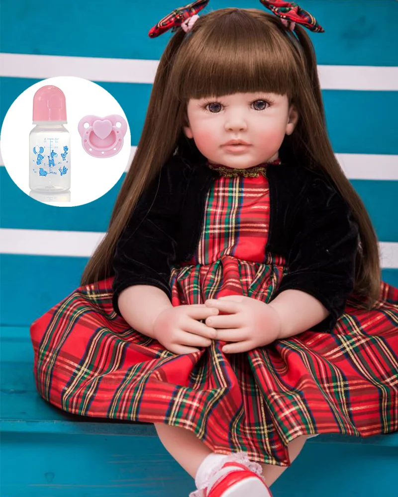 DollMai bebes reborn длинные волосы принцесса малыш девочка силиконовые reborn baby куклы 24 "60 см реальные живые куклы игрушки для ребенка подарок
DollMai bebes reborn длинные волосы принцесса малыш девочка силиконовые reborn baby куклы 24 "60 см реальные живые куклы игрушки для ребенка подарок