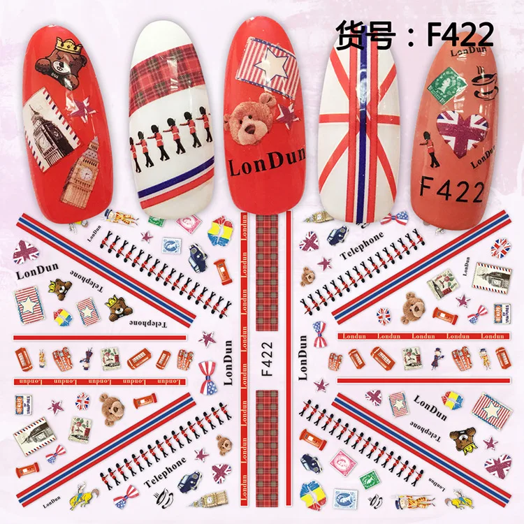 3d nail sticker Newest F -522 nail decals stamping bear and deer design DIY nail decoration tips
3d nail sticker Newest F -522 nail decals stamping bear and deer design DIY nail decoration tips
