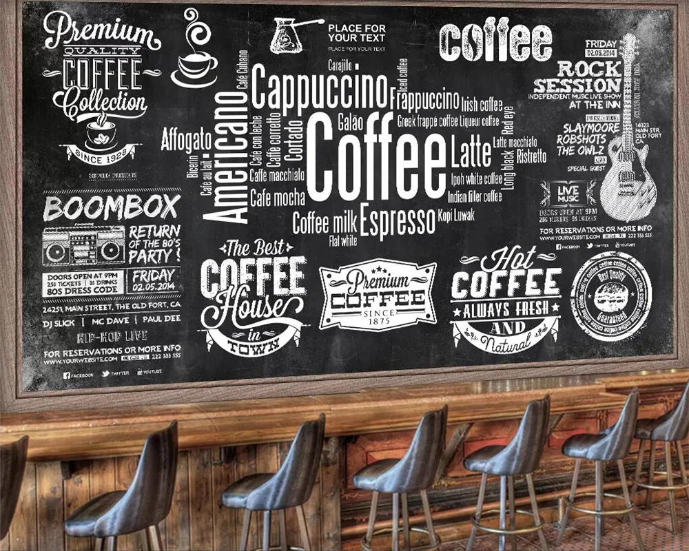 Beibehang Custom wallpaper blackboard newspaper cafe retro tooling background wall restaurant wine bar cafe background wallpaper
Beibehang Custom wallpaper blackboard newspaper cafe retro tooling background wall restaurant wine bar cafe background wallpaper