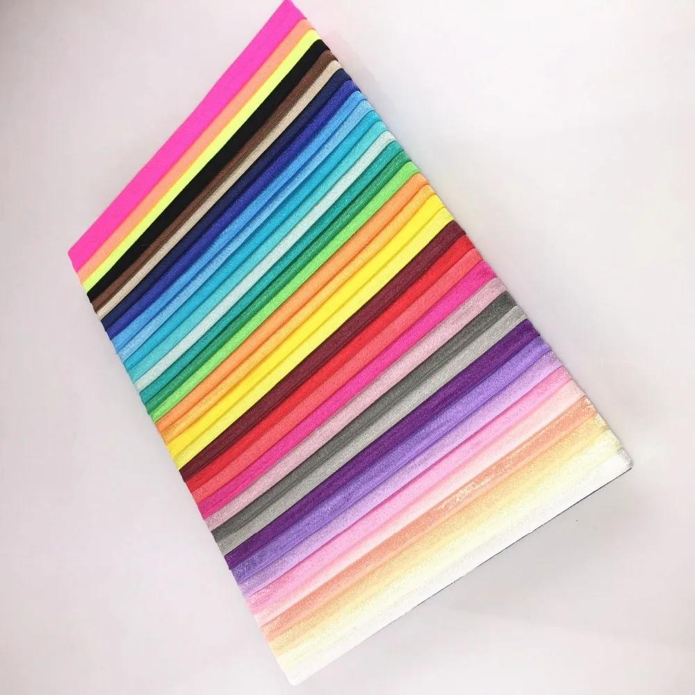 120pcs/lot 36color 5/8" Solid FOE Shimmery Elastic Headband Baby Elastic Headbands For Baby Girl Satin Hair Bow Hair Accessories
120pcs/lot 36color 5/8" Solid FOE Shimmery Elastic Headband Baby Elastic Headbands For Baby Girl Satin Hair Bow Hair Accessories