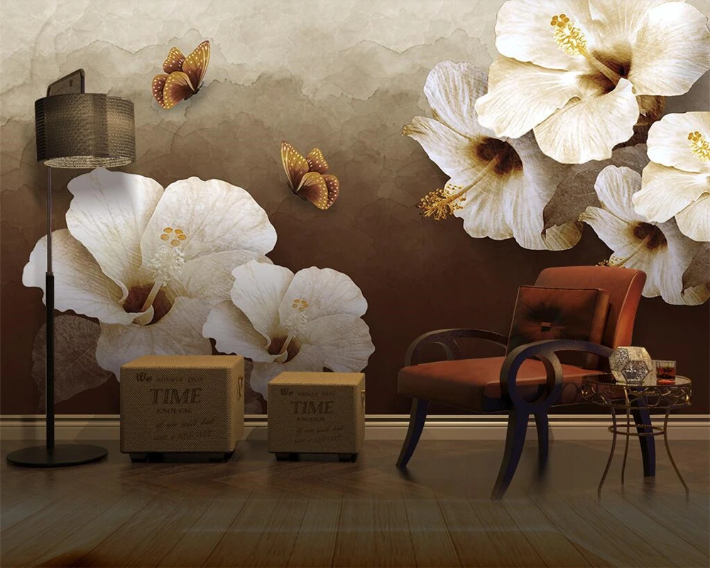 Beibehang Custom wallpaper European style retro flowers butterfly background living room bedroom TV sofa background 3d wallpaper
Beibehang Custom wallpaper European style retro flowers butterfly background living room bedroom TV sofa background 3d wallpaper