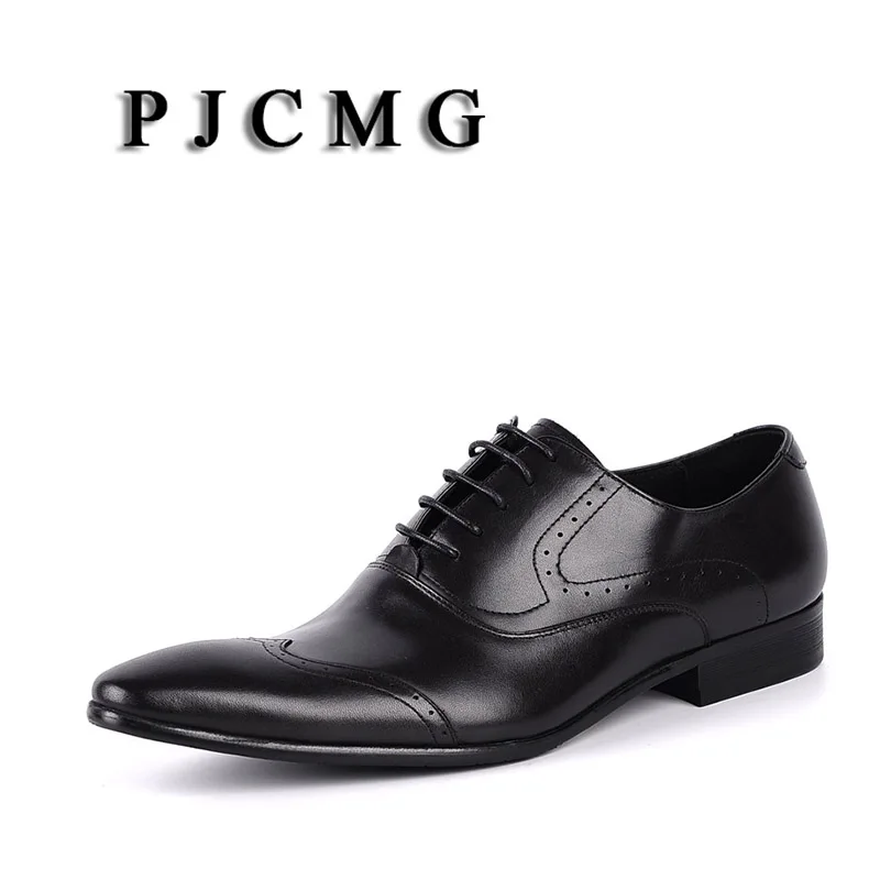 PJCMG New Fashion Comfortable Black Genuine Leather Lace-Up Carved Pointed Toe Flat Man Casual Classic Dress Gentleman Shoes
PJCMG New Fashion Comfortable Black Genuine Leather Lace-Up Carved Pointed Toe Flat Man Casual Classic Dress Gentleman Shoes