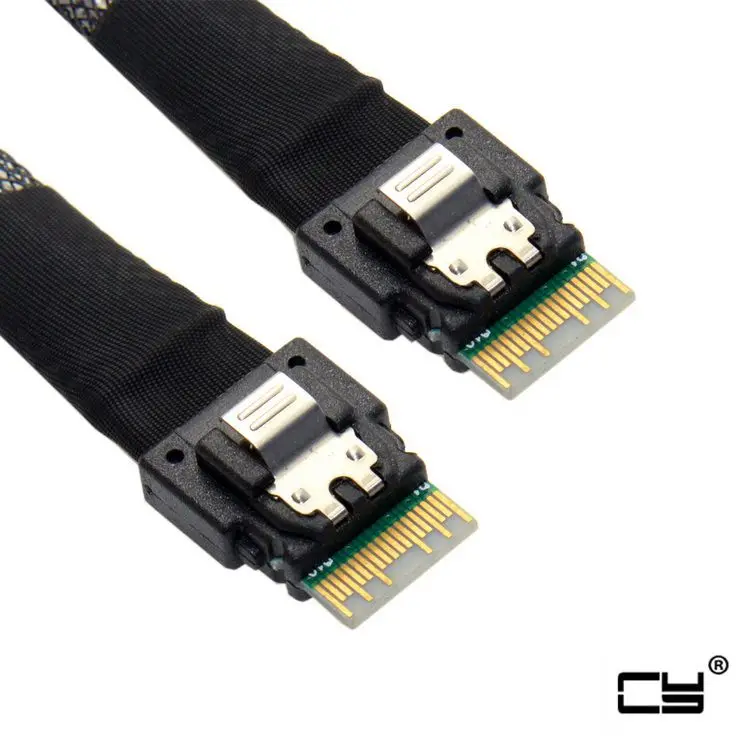 Тонкая линия SAS 4,0 SFF-8654 4i 38pin узловой строковый Raid-кабель диаметром 50 см
Тонкая линия SAS 4,0 SFF-8654 4i 38pin узловой строковый Raid-кабель диаметром 50 см