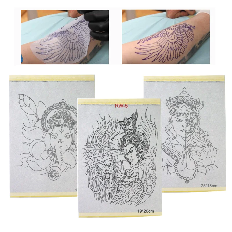 3pcs Tattoo Transfer Paper with patterns Paper Tracing Need Tattoo Cream Gel to Transfer Supplies
3pcs Tattoo Transfer Paper with patterns Paper Tracing Need Tattoo Cream Gel to Transfer Supplies