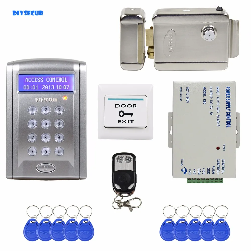 DIYSECUR дистанционный контроль 125 кГц RFID дверной замок Система контроля доступа комплект с кнопкой дверного звонка + Электрический замок BC200
DIYSECUR дистанционный контроль 125 кГц RFID дверной замок Система контроля доступа комплект с кнопкой дверного звонка + Электрический замок BC200