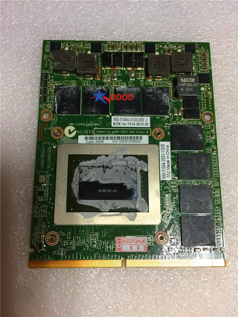 Оригинальная графическая видеокарта для Dell Precision M6600 QUADRO 3000m Rdjt7 0rdjt7 CN-0RDJT7 100% работает идеально
Оригинальная графическая видеокарта для Dell Precision M6600 QUADRO 3000m Rdjt7 0rdjt7 CN-0RDJT7 100% работает идеально