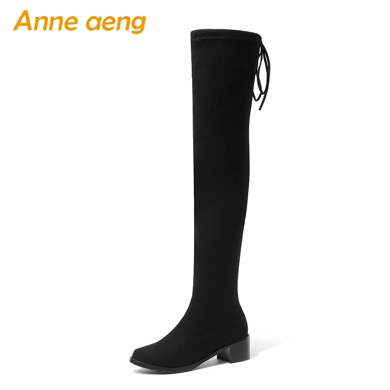 2019 new winter ladies elastic kid suede shoes middle square heel women over the knee black warm winter boots size 34-43
2019 new winter ladies elastic kid suede shoes middle square heel women over the knee black warm winter boots size 34-43