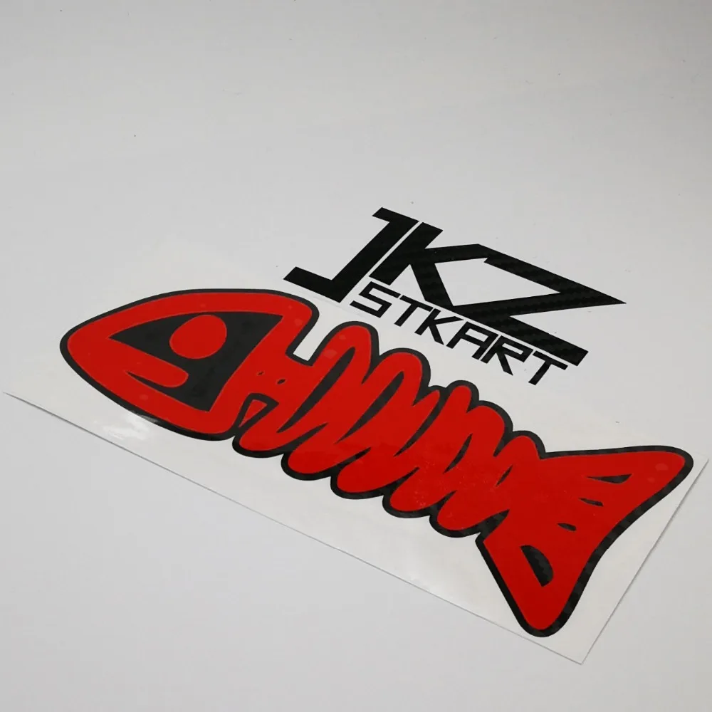 JKZ STKART виниловая высечка многослойная наклейка s наклейки мультфильм скелет рыба