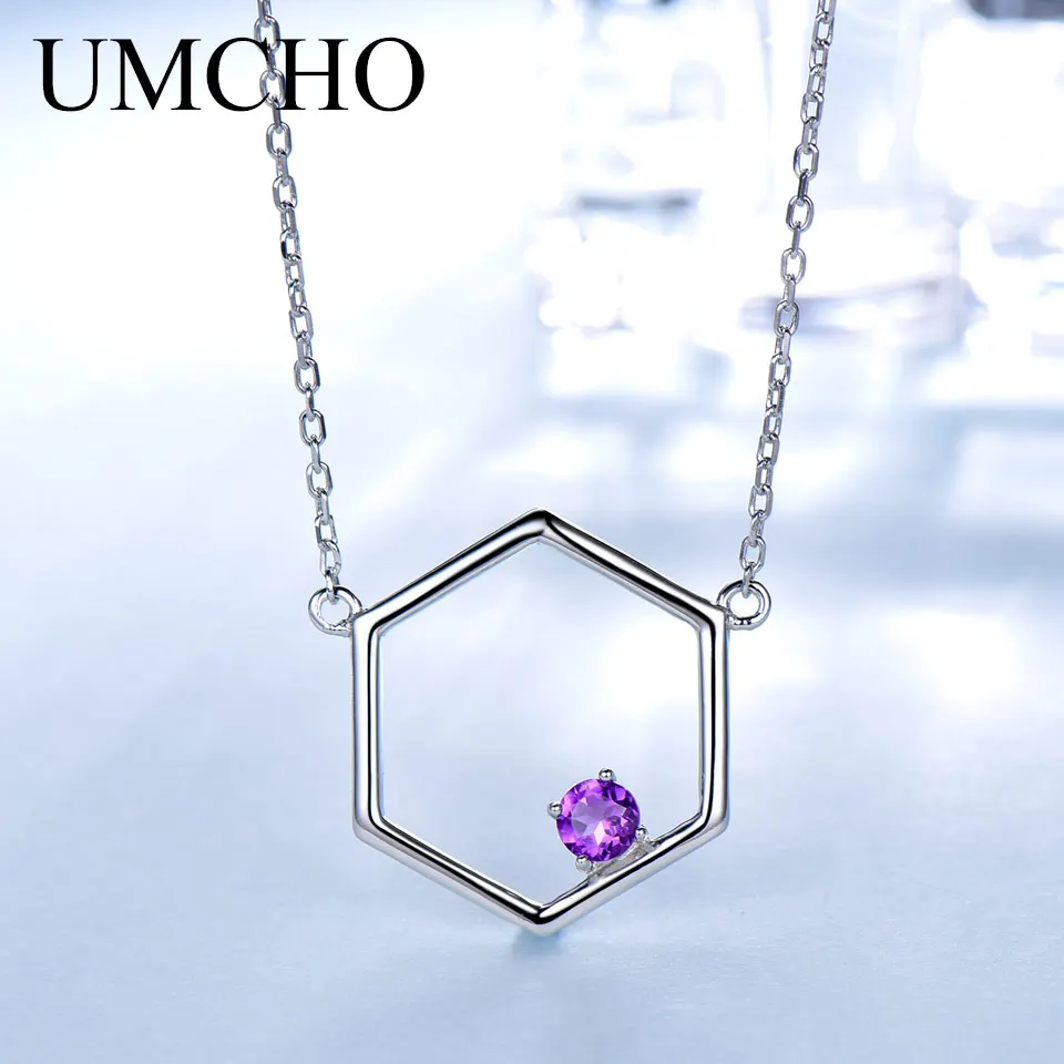 UMCHO 925 Sterling Silver Geometric Natural Amethyst l Necklaces & Pendants Party Charm For Women Engagement Gifts Fine Jewelry
UMCHO 925 Sterling Silver Geometric Natural Amethyst l Necklaces & Pendants Party Charm For Women Engagement Gifts Fine Jewelry