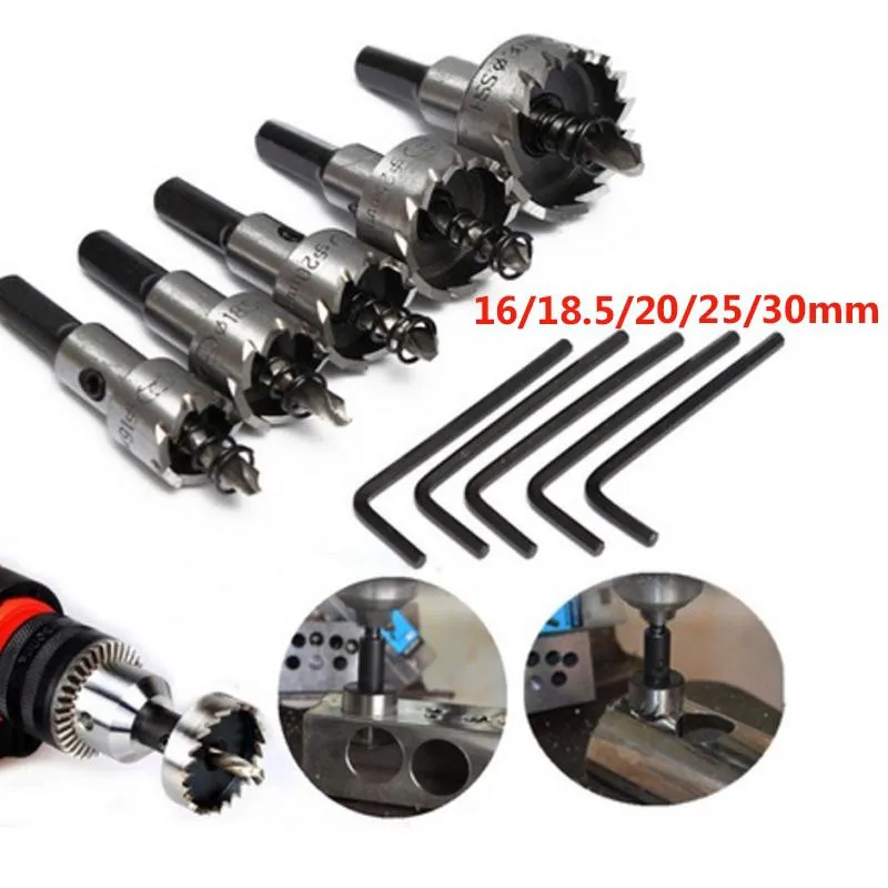 5pcs 16-30MM HSS Core Drill Bit Hole Saw Set Stainless Metal Reamer Drill Hole Cutter Metalworking Tool Parts
5pcs 16-30MM HSS Core Drill Bit Hole Saw Set Stainless Metal Reamer Drill Hole Cutter Metalworking Tool Parts