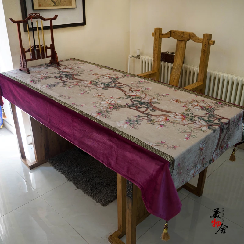Table Cloth Purple Magnolia Flower Embroidery Wedding Room Sofa Home Hotel Bedding Villa Decoration Cushion Dresser Runner Cover
Table Cloth Purple Magnolia Flower Embroidery Wedding Room Sofa Home Hotel Bedding Villa Decoration Cushion Dresser Runner Cover